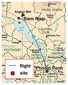 Cambodia Discovery route map