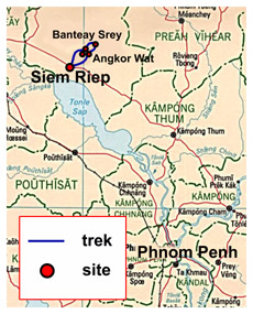 Trek Angkor Temples  route map